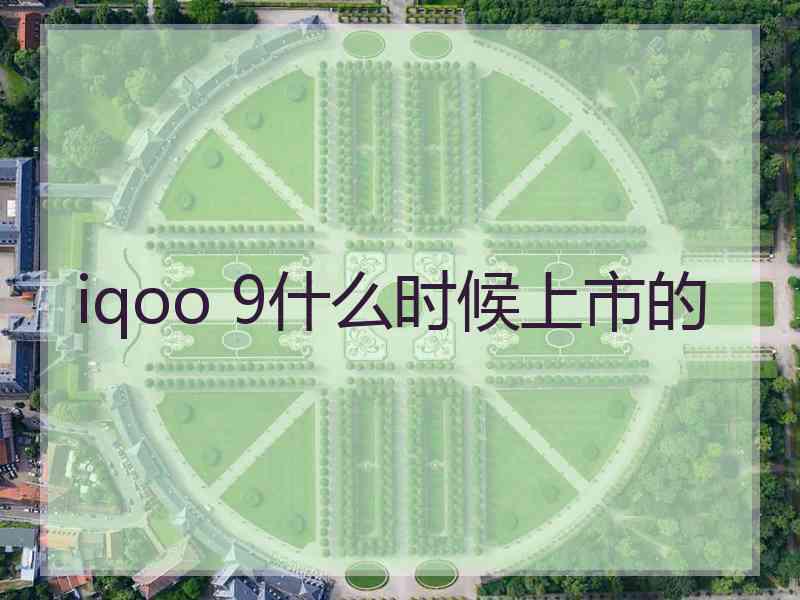 iqoo 9什么时候上市的