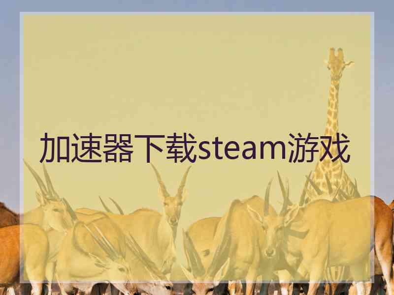 加速器下载steam游戏