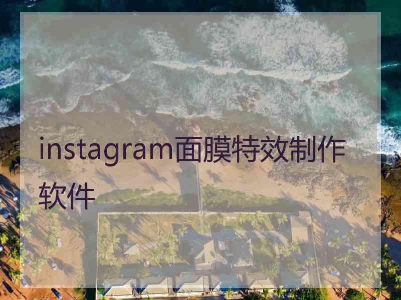 instagram面膜特效制作软件