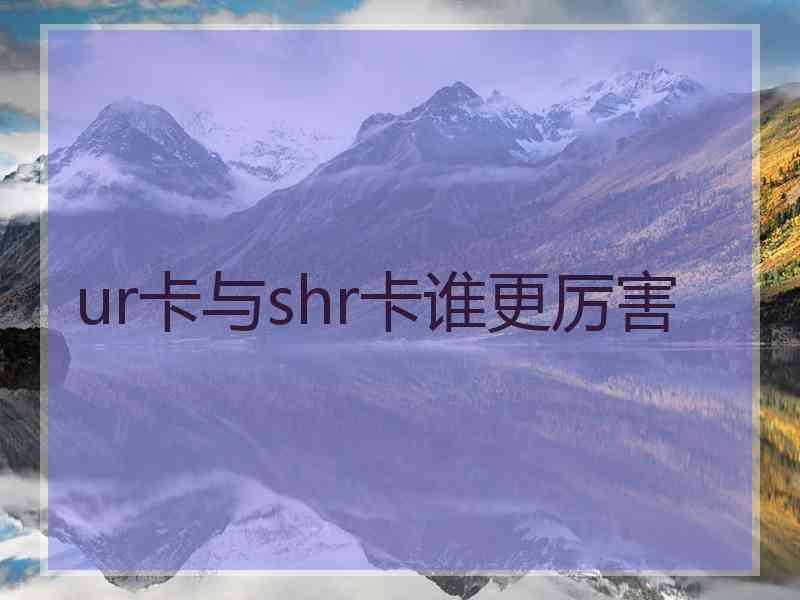 ur卡与shr卡谁更厉害