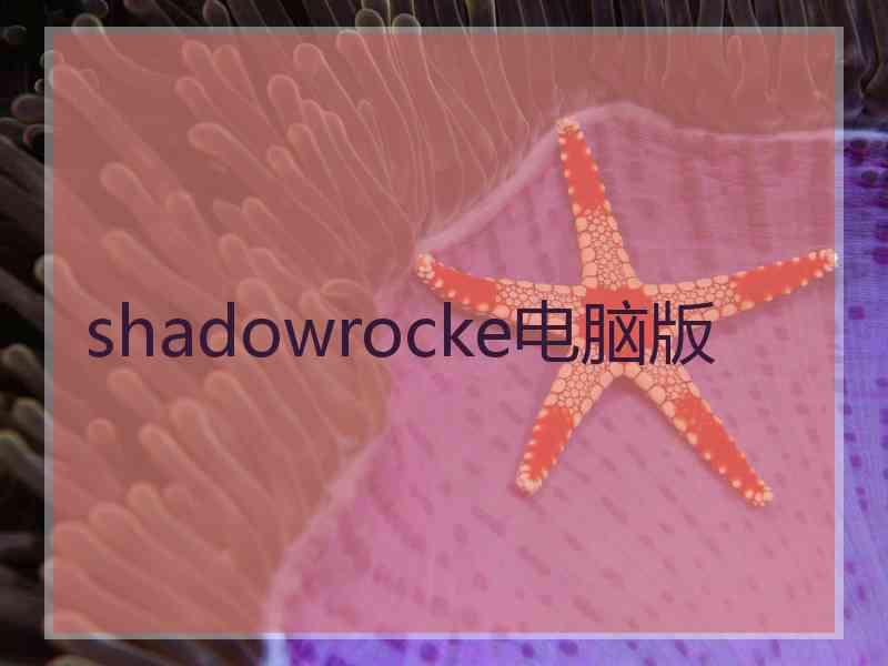 shadowrocke电脑版