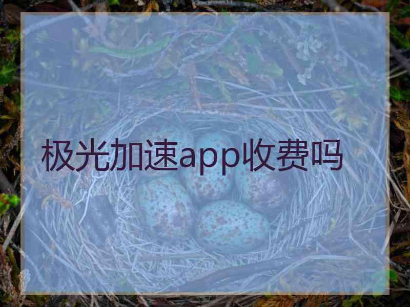 极光加速app收费吗