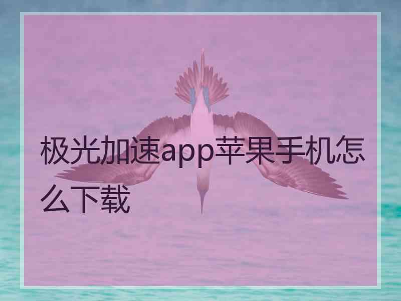 极光加速app苹果手机怎么下载