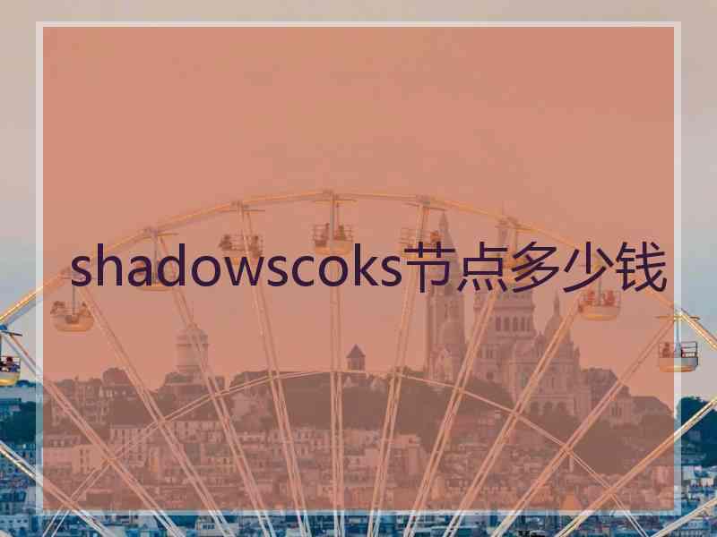 shadowscoks节点多少钱