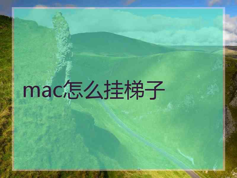 mac怎么挂梯子