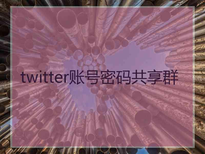 twitter账号密码共享群