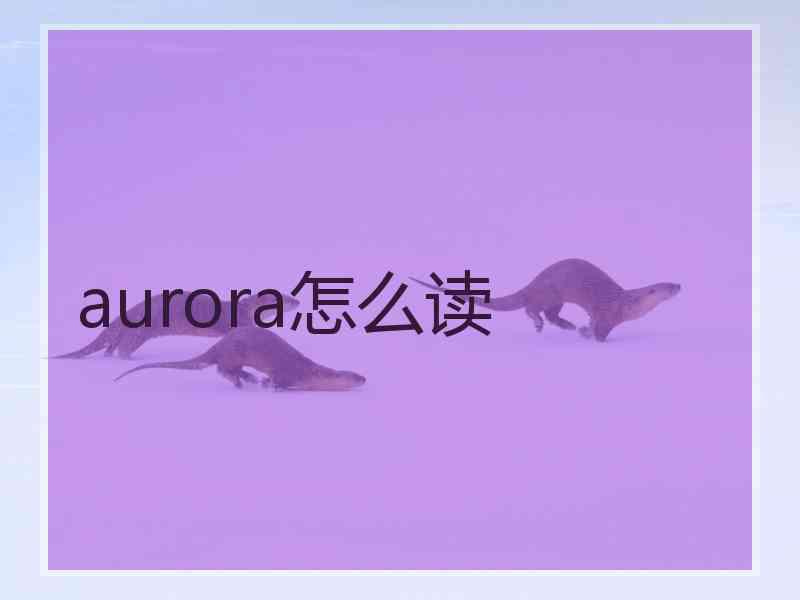 aurora怎么读