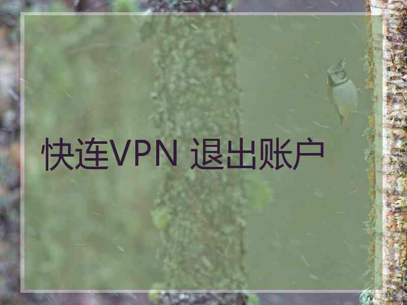 快连VPN 退出账户