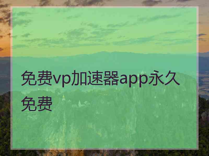 免费vp加速器app永久免费