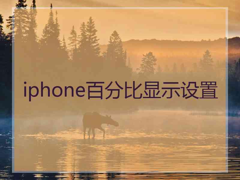 iphone百分比显示设置