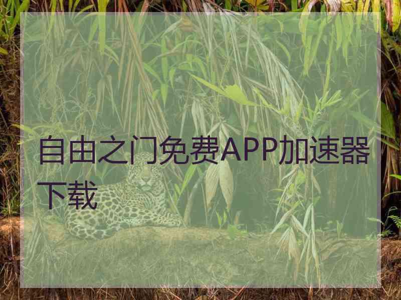 自由之门免费APP加速器下载