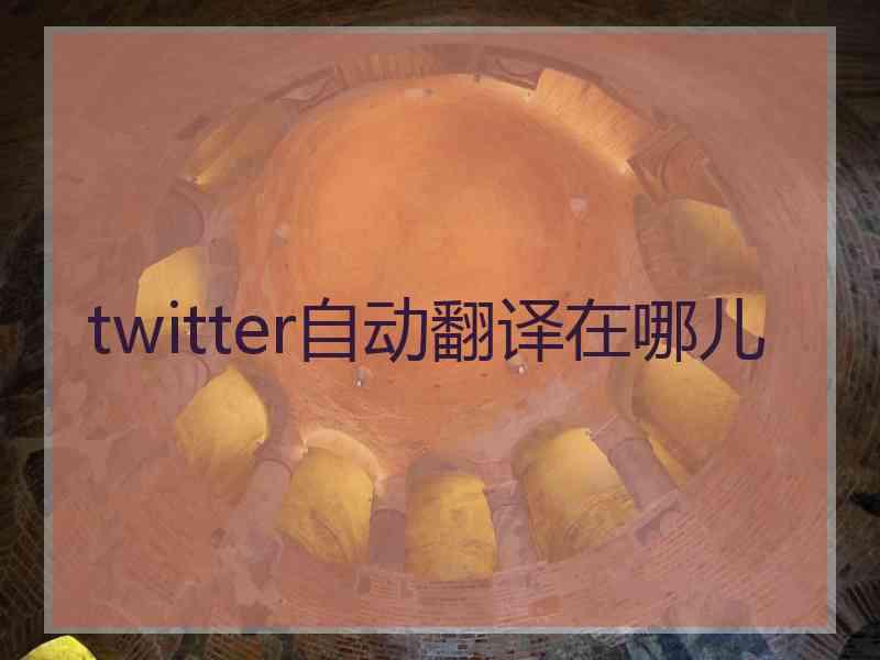 twitter自动翻译在哪儿