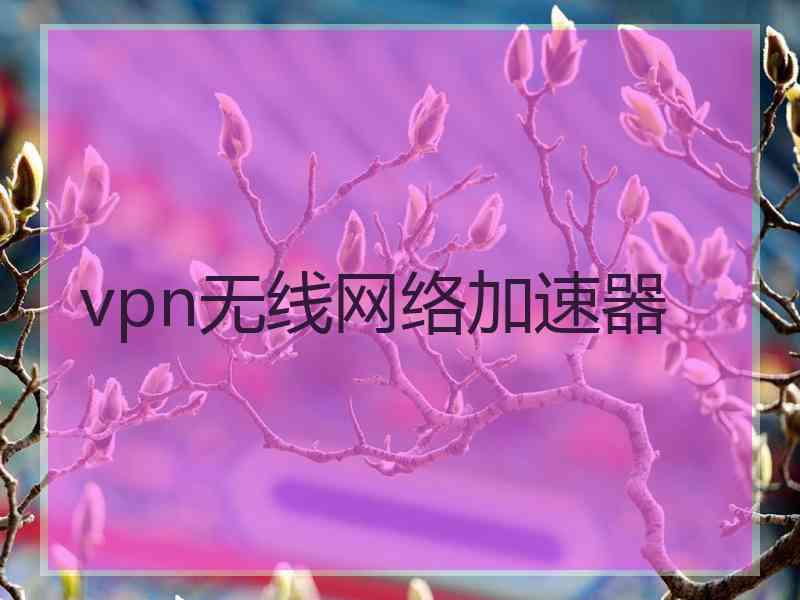 vpn无线网络加速器