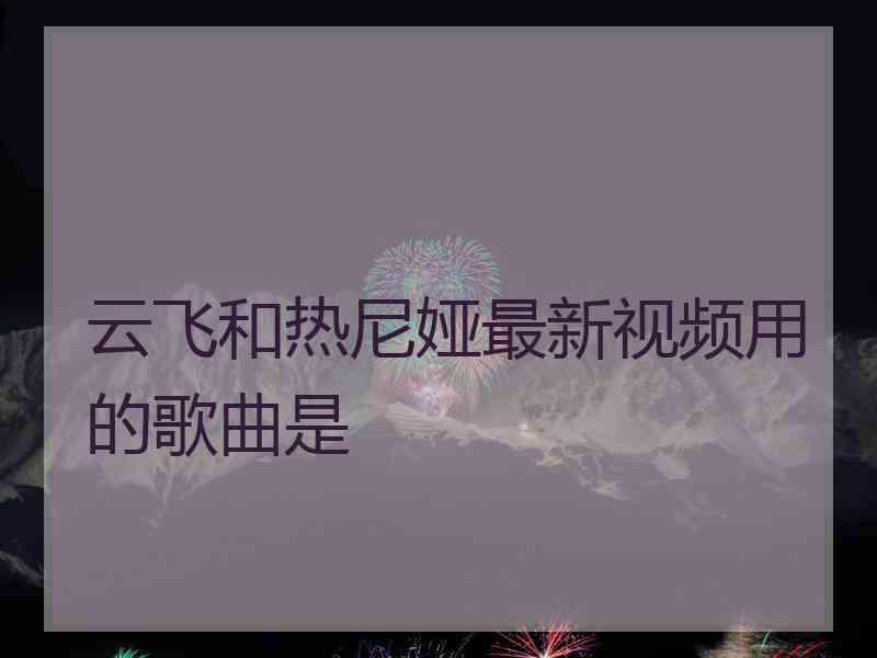 云飞和热尼娅最新视频用的歌曲是