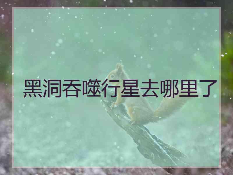 黑洞吞噬行星去哪里了