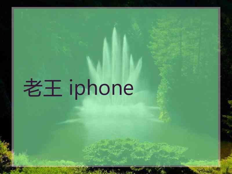 老王 iphone