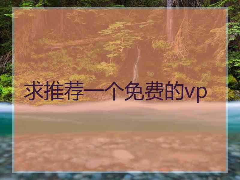 求推荐一个免费的vp