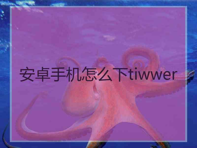 安卓手机怎么下tiwwer