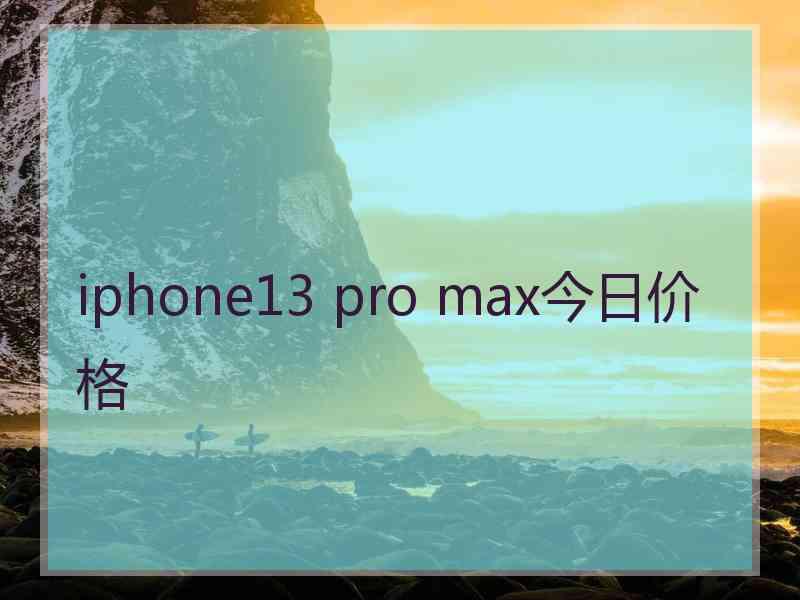 iphone13 pro max今日价格