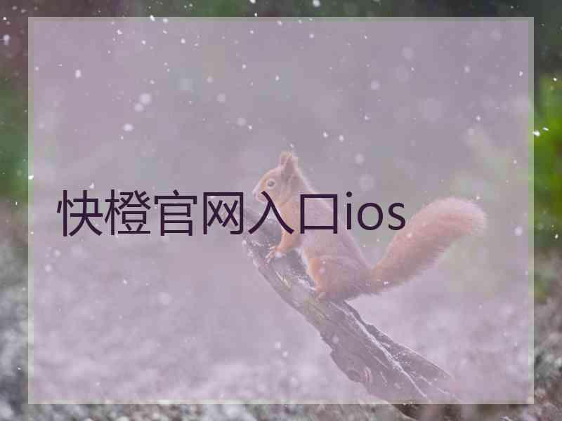 快橙官网入口ios