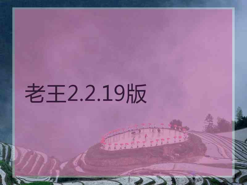 老王2.2.19版