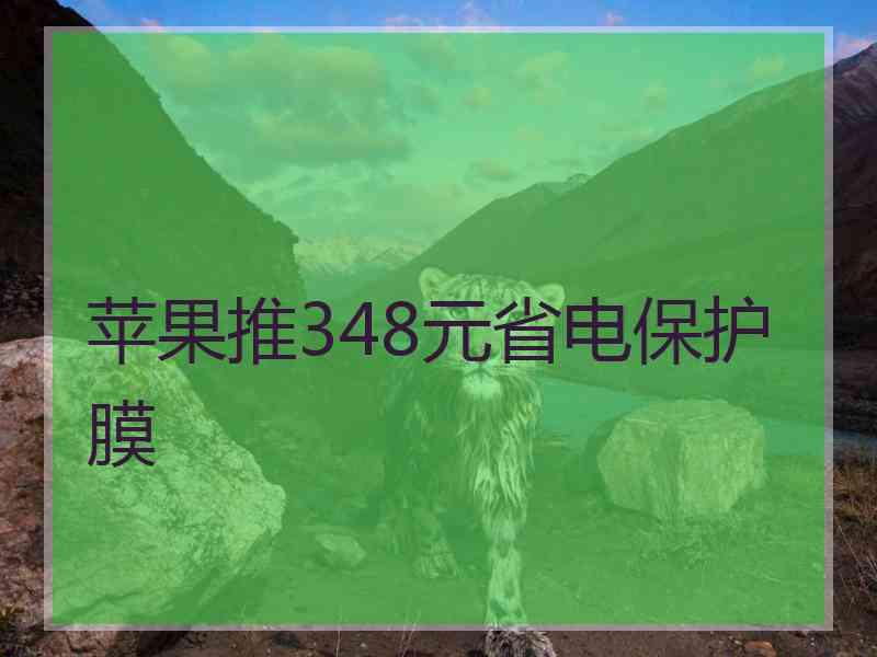 苹果推348元省电保护膜