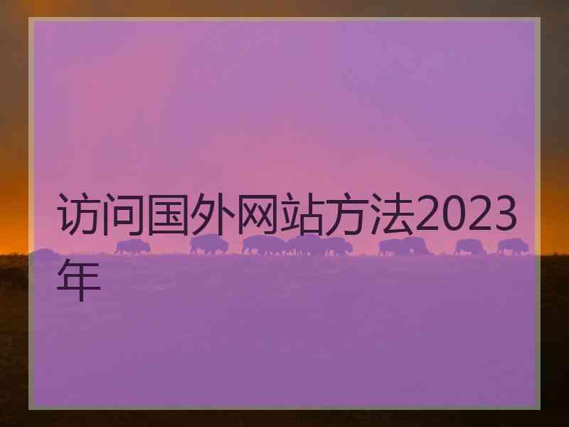 访问国外网站方法2023年