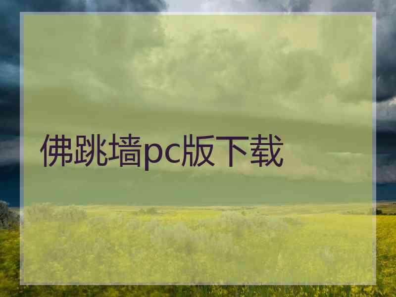 佛跳墙pc版下载