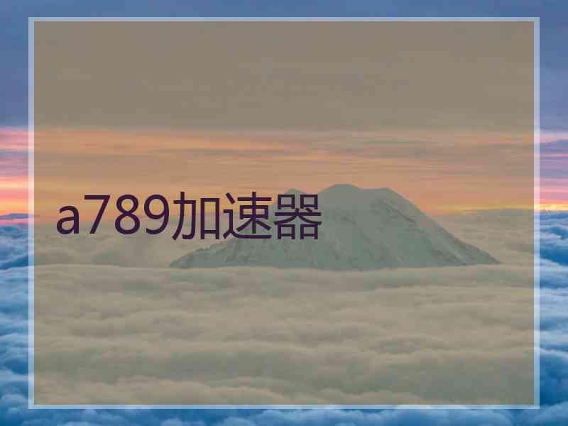 a789加速器